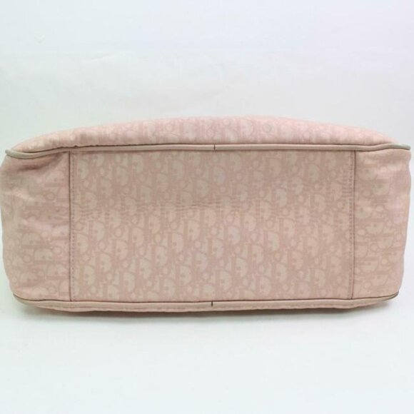 Dior Pink Trotter Style Satchel Logo Print Canvas And Pink Leather - Picture 5 of 8